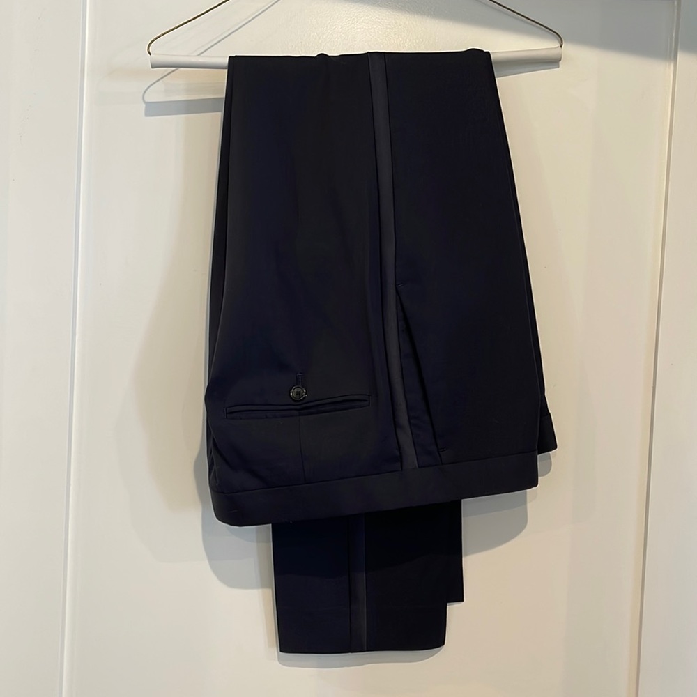 Mens Ludlow Navy Tuxedo Pants 31